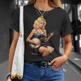 ピンナップガール 演奏 バンジョー ブルーグラス ミュージシャン ヴィンテージ Tシャツ 彼女への贈り物