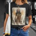 ピンナップガール 男性用 エンジェルピンナップ ブルネット エンジェルガール Tシャツ 彼女への贈り物