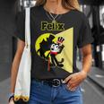 フェリックスブラックキャット漫画シルクハット＆ブロードウェイステージ＆スポットライト Tシャツ 彼女への贈り物