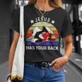 ブラジリアン柔術 Jesus Has Your Back Tシャツ 彼女への贈り物