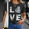 ブリティッシュショートヘア猫愛かわいい猫子猫ギフト Tシャツ 彼女への贈り物