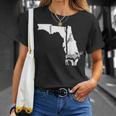 ヘラジカ狩り フロリダの地図 森のアート ハンター Tシャツ 彼女への贈り物