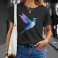 ポケットにハチドリ 水彩ハチドリのデザイン。 Tシャツ 彼女への贈り物