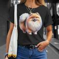ポメラニアン犬 長袖tシャツ Tシャツ 彼女への贈り物