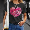 メルちゃん モチーフグラフィック 〜胸ハート & Mellchan〜 Tシャツ 彼女への贈り物