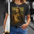 モナ・リサ・コーギー ロイヤル ペット ポートレート 傑作 Tシャツ 彼女への贈り物