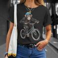 モンキー ライディング バイク ヴィンテージ 自転車 バイカー エイプ チンパンジー Tシャツ 彼女への贈り物