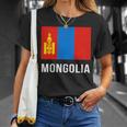 モンゴル モンゴル国旗 Tシャツ 彼女への贈り物