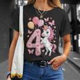 ユニコーン 4 誕生日 女の子 4 歳 馬 わたしは 4 Tシャツ 彼女への贈り物