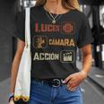 ライツ カメラ アクションシアター 映画制作カメラ Tシャツ 彼女への贈り物