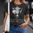 ラテン語の引用句 -Iis Pacem Para Bellum 古代ローマpqr 長袖tシャツ Tシャツ 彼女への贈り物