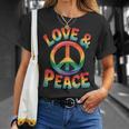ラブピース 60年代 70年代 ヒッピー レインボー ラブピース Tシャツ 彼女への贈り物