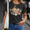 ラーメン寿司パグ犬 Tシャツ 彼女への贈り物