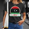 リビア国バッジ リビア国旗 Tシャツ 彼女への贈り物