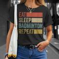 レトロな70年代のバトミントン Tシャツ 彼女への贈り物