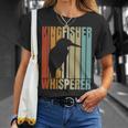 レトロカワセミ ささやき カワセミ 長袖tシャツ Tシャツ 彼女への贈り物