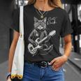 ロック・キャット I ギターを弾く猫 Tシャツ 彼女への贈り物