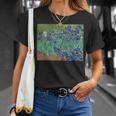 ヴィンセント・ファン・ゴッホによるアイリス1889 長袖tシャツ Tシャツ 彼女への贈り物
