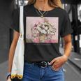 ヴィンセント・ファン・ゴッホ作 パステルヴィンテージローズ 美しい絵画 Tシャツ 彼女への贈り物