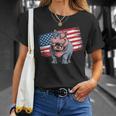 ヴィンテージ カバ アメリカ国旗 サングラス Tシャツ 彼女への贈り物