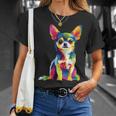 ヴィンテージ レトロ チワワ 犬 かわいい グルービー 犬 長袖tシャツ Tシャツ 彼女への贈り物