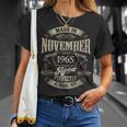 ヴィンテージ還暦祝い 1965年11月生まれ 60歳 長袖tシャツ Tシャツ 彼女への贈り物