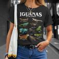 世界のイグアナ教育爬虫類アート Tシャツ 彼女への贈り物