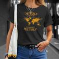 世界はオーストラリア オーストラリアで遊ぶ猫 Tシャツ 彼女への贈り物