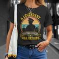 伝説の税関職員が退職したヴィンテージ引退 長袖tシャツ Tシャツ 彼女への贈り物