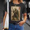 侍亀 日本美術 亀 武士道刀 Tシャツ 彼女への贈り物