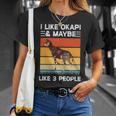 動物園の動物 オカピと3人くらいが好きです。 長袖tシャツ Tシャツ 彼女への贈り物