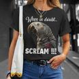 叫ぶアフリカヨウム T、面白いオウム Tシャツ 彼女への贈り物