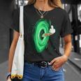 可愛いお笑い猫 背中に中指付き Tシャツ 彼女への贈り物