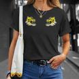 向かい合う 虎（タイガー）と虎（タイガー） 和風 アニマル ドット絵 Tシャツ 彼女への贈り物