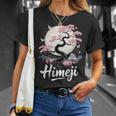 姫路 桜 月 情景 日本の風景 Tシャツ 彼女への贈り物