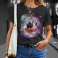 宇宙猫乗馬ユニコーン ラマ ベーコン&タコス Tシャツ 彼女への贈り物