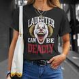 恐ろしいピエロの顔キラーピエロコスチュームホラーバイブ。 長袖tシャツ Tシャツ 彼女への贈り物