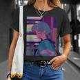 悲しい泣き少女 ヴィンテージアニメイラスト 80年代90年代美的 Tシャツ 彼女への贈り物