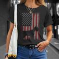 愛国的 アメリカ国旗 シュナウザー 恋人 ギフト 男性 女性 犬 Tシャツ 彼女への贈り物
