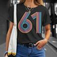 数字 61 61周年記念 男女 61歳の誕生日 Tシャツ 彼女への贈り物