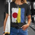 日本 ウクライナ ハーフフラッグ 日本ウクライナ遺産 Tシャツ 彼女への贈り物