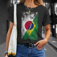 日本とブラジルの国旗 日本ブラジル人 Tシャツ 彼女への贈り物