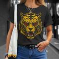 日本のタイガーの象徴的なレスリングルチャリブレマスクメンズレディース。 Tシャツ 彼女への贈り物