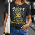 日本の侍 パイナップル戦士 浮世先生サムライ Tシャツ 彼女への贈り物