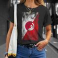 日本チュニジア国旗 日本のチュニジア。 Tシャツ 彼女への贈り物