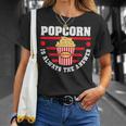 映画と日付の夜のギフトのためのおかしいポップコーンのtシャツ Tシャツ 彼女への贈り物
