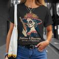民間伝承・銃器 カラベラ・カトリーナ ディア・デ・ロス・ムエルトス Tシャツ 彼女への贈り物