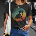 狆犬のレトロなデザイン Tシャツ 彼女への贈り物