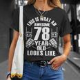 男性、女性、78歳の誕生日への78歳の誕生日プレゼント Tシャツ 彼女への贈り物