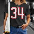 番号 34 スポーツ ホワイト レッド 代表番号 Tシャツ 彼女への贈り物